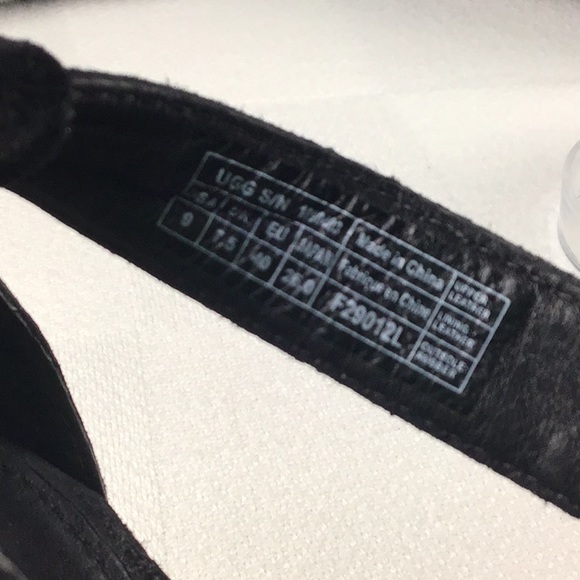 UGG black velvet straps platform wedge espadrille - Picture 7 of 7